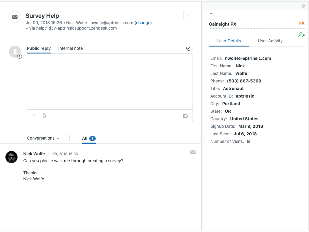 Gainsight PX screenshot 1